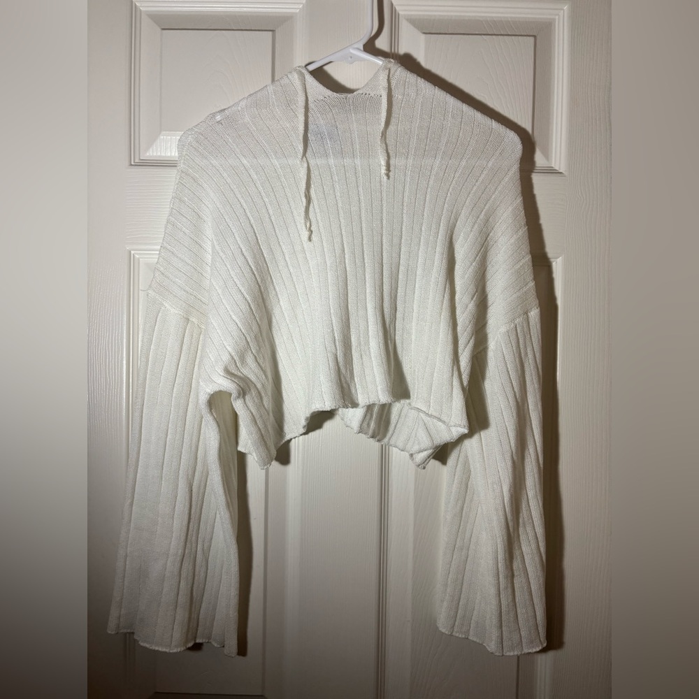 Revolve lounge Baha ribbed crop hoodie